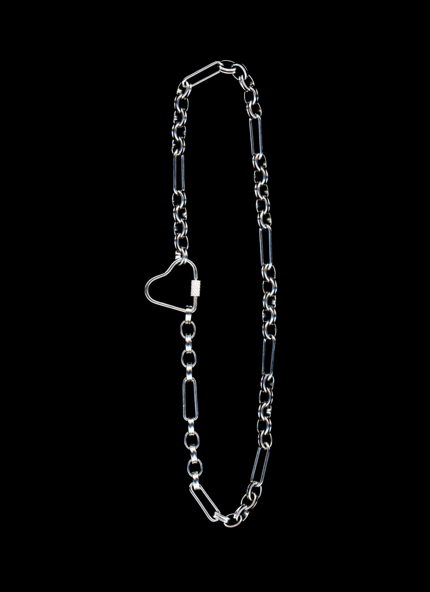 heavy metal lover - heart carabiner necklace bywolfgang