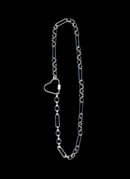 heavy metal lover - heart carabiner necklace bywolfgang
