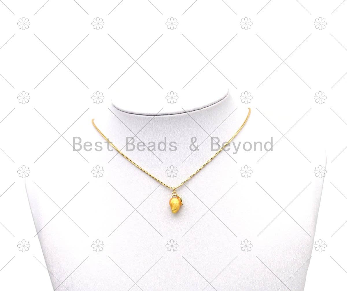 Enamel Mango charm, Sku#Y579
