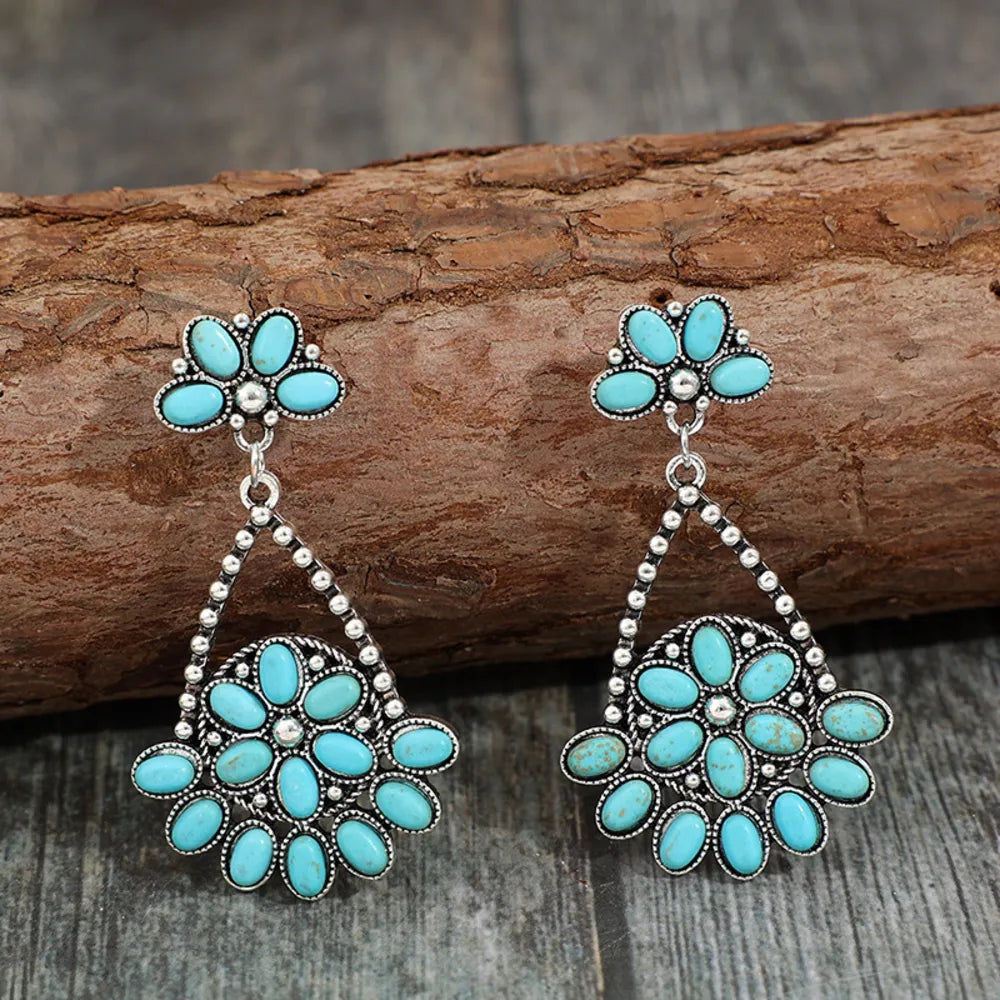 Turquoise Teardrop Earrings Bumpkin Ranchwear
