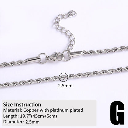 Copper-plated 18k Gold DIY Hip-hop All-match Chain Necklace