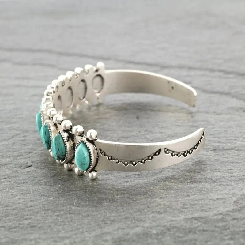 Turquoise Alloy Open Bracelets - 6 Styles Bumpkin Ranchwear
