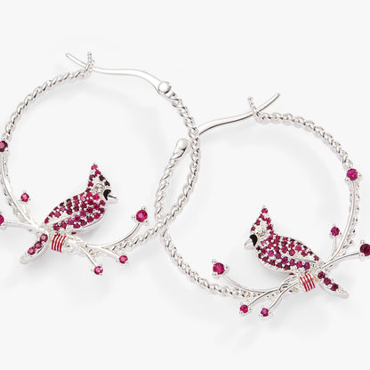 Cardinal Reversible Hoop Earrings ALEX AND ANI