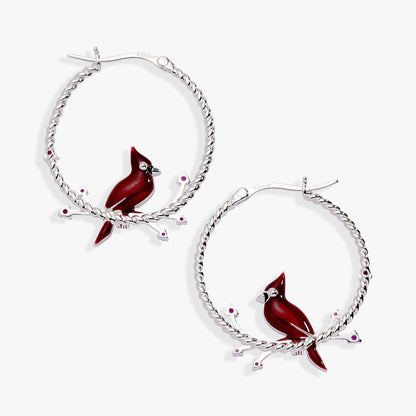 Cardinal Reversible Hoop Earrings ALEX AND ANI