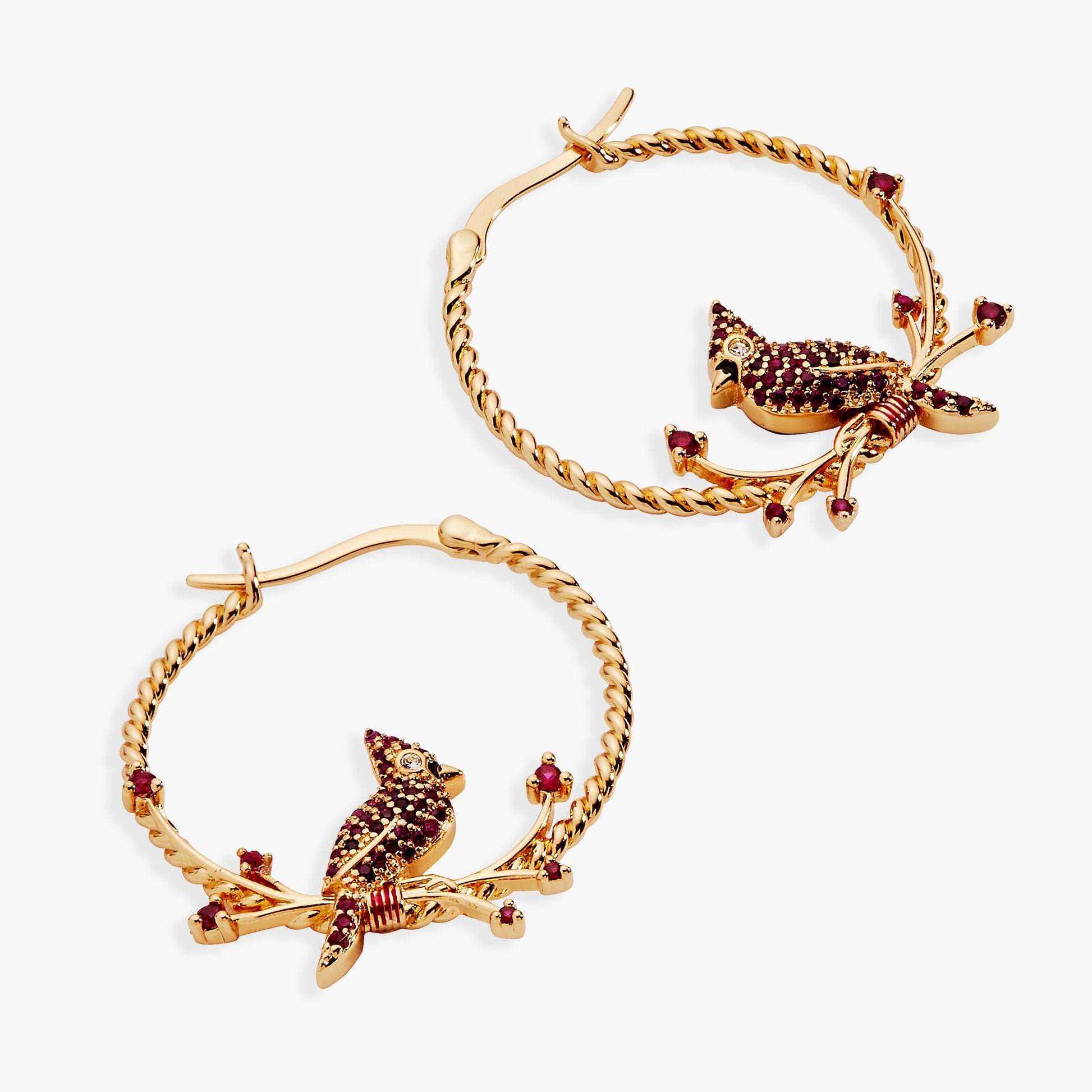 Cardinal Reversible Hoop Earrings ALEX AND ANI