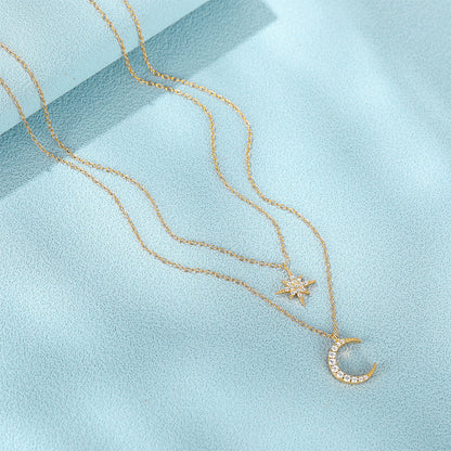 Crescent Vermeil Necklace