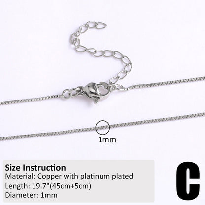 Copper-plated 18k Gold DIY Hip-hop All-match Chain Necklace
