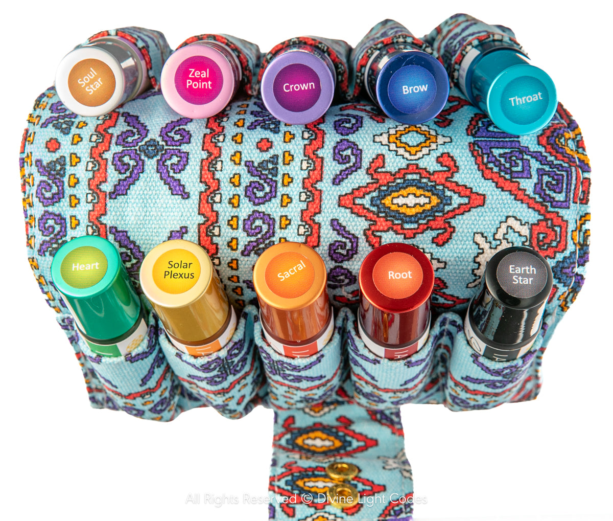 Chakra Balancing Elixirs - Essential Oils - 10 Roller Bottles Set Divine Light Codes