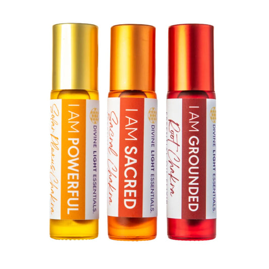 Empower Yourself Bundle - Essential Oils for Abundance - Power - Stability - 3 Roller Bottles Divine Light Codes