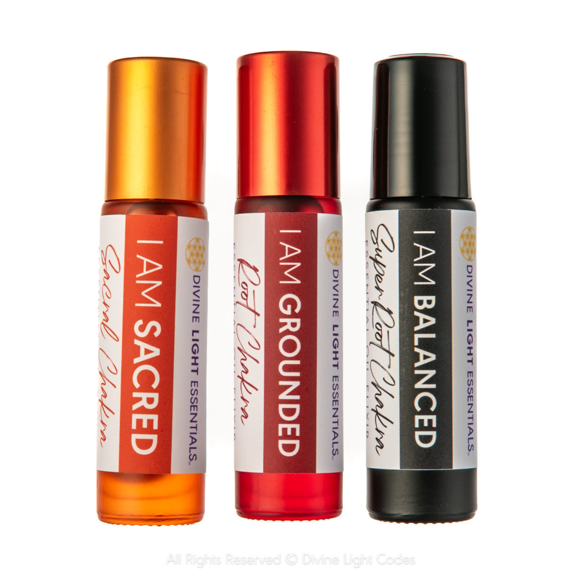 Ground Yourself Bundle - Essential Oils for Creativity - Security - Community - 3 Roller Bottles Divine Light Codes