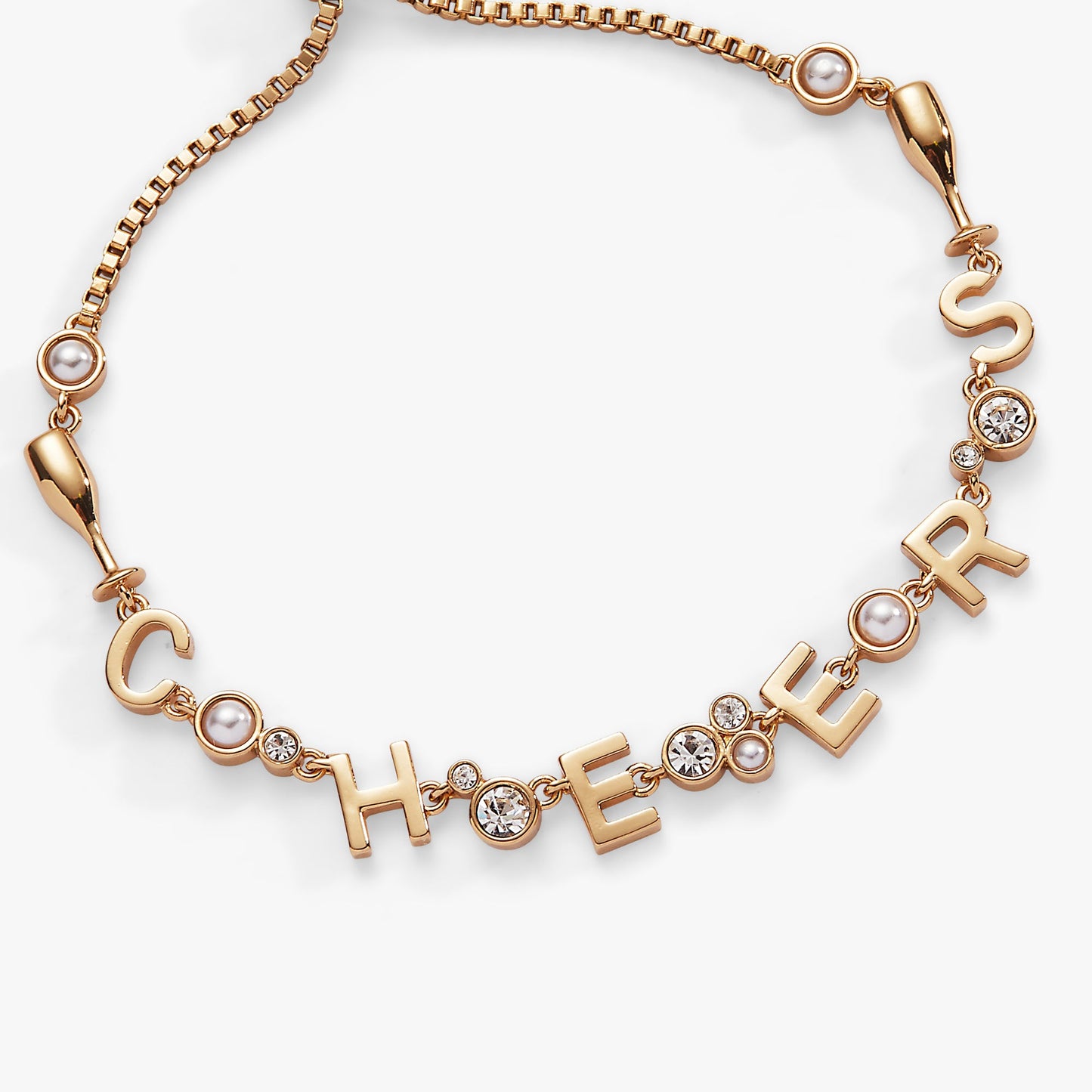 “Cheers” Champagne Inline Bolo Bracelet ALEX AND ANI