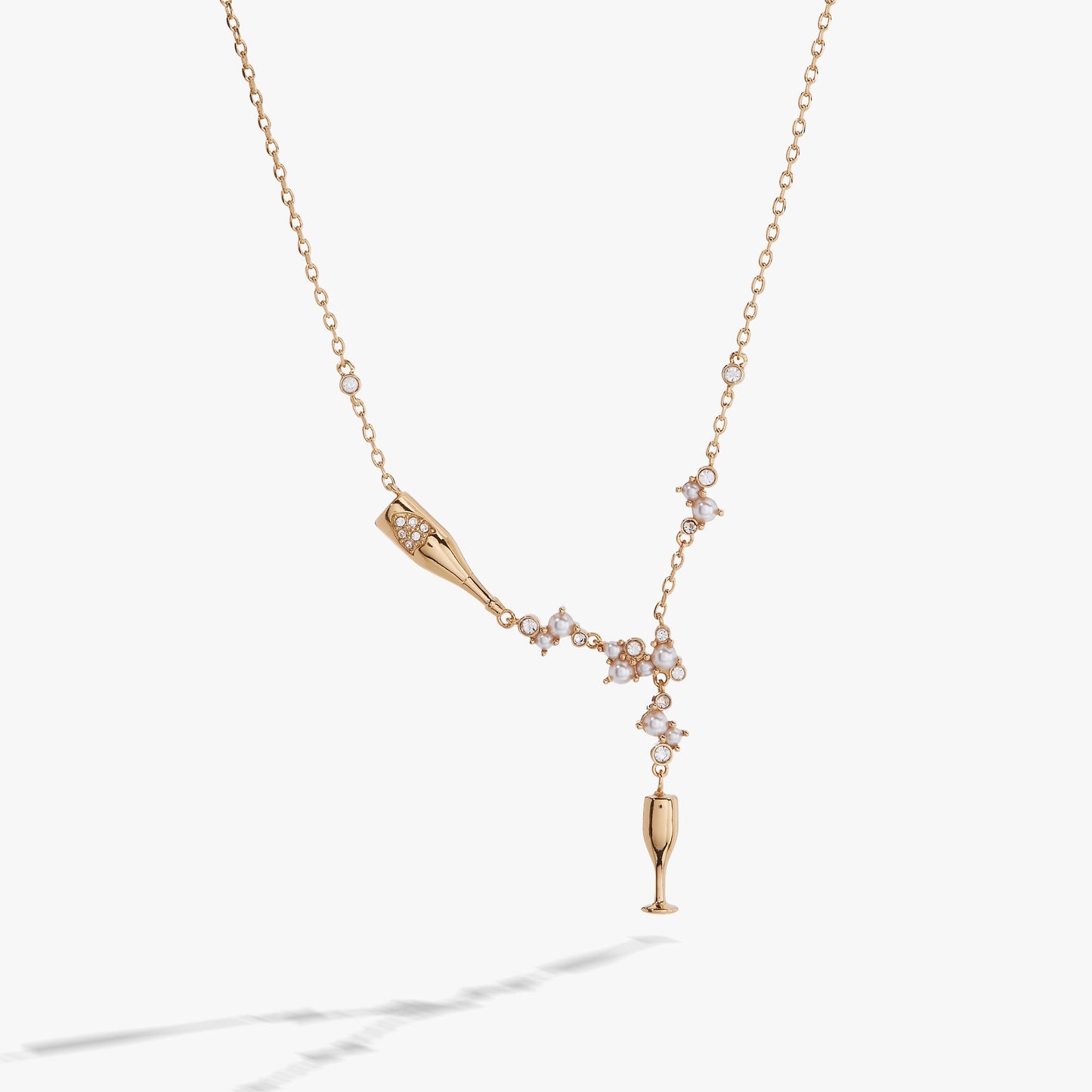 Champagne Pearl & Crystal Pendant Necklace ALEX AND ANI