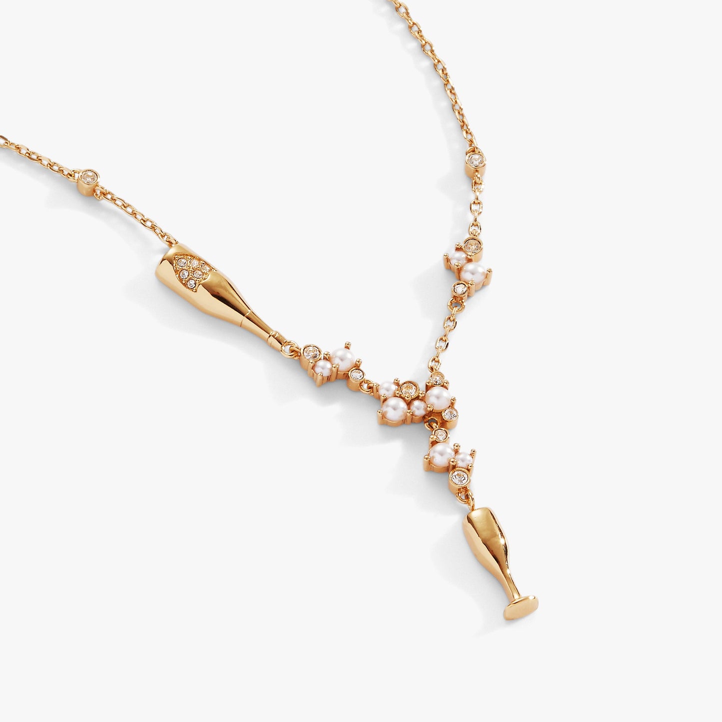 Champagne Pearl & Crystal Pendant Necklace ALEX AND ANI
