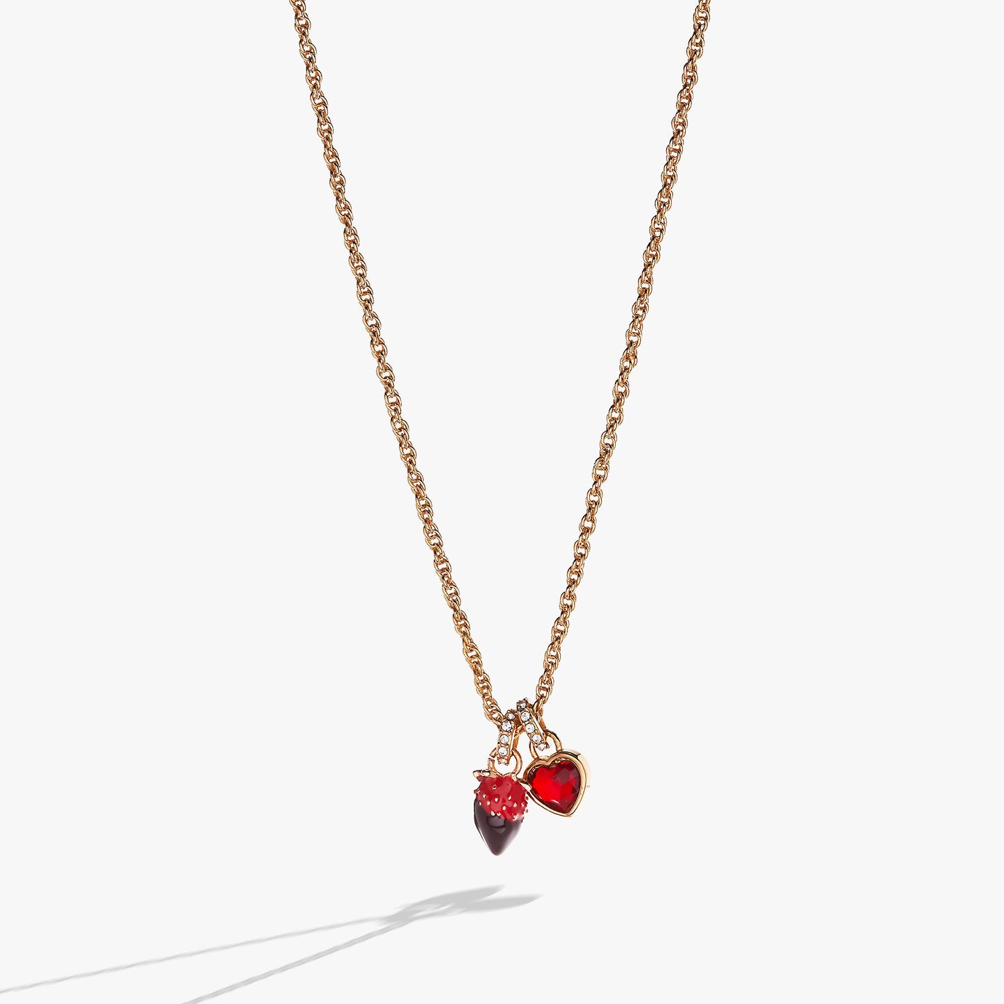 Chocolate-Covered Strawberry Duo Charm Pendant Necklace ALEX AND ANI