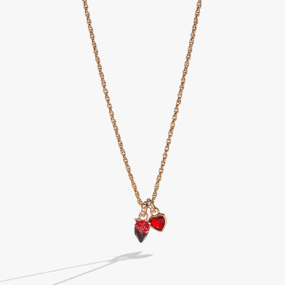 Chocolate-Covered Strawberry Duo Charm Pendant Necklace ALEX AND ANI