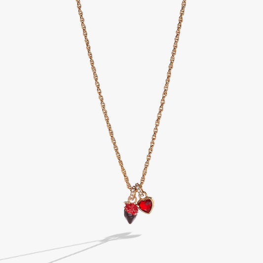 Chocolate-Covered Strawberry Duo Charm Pendant Necklace ALEX AND ANI