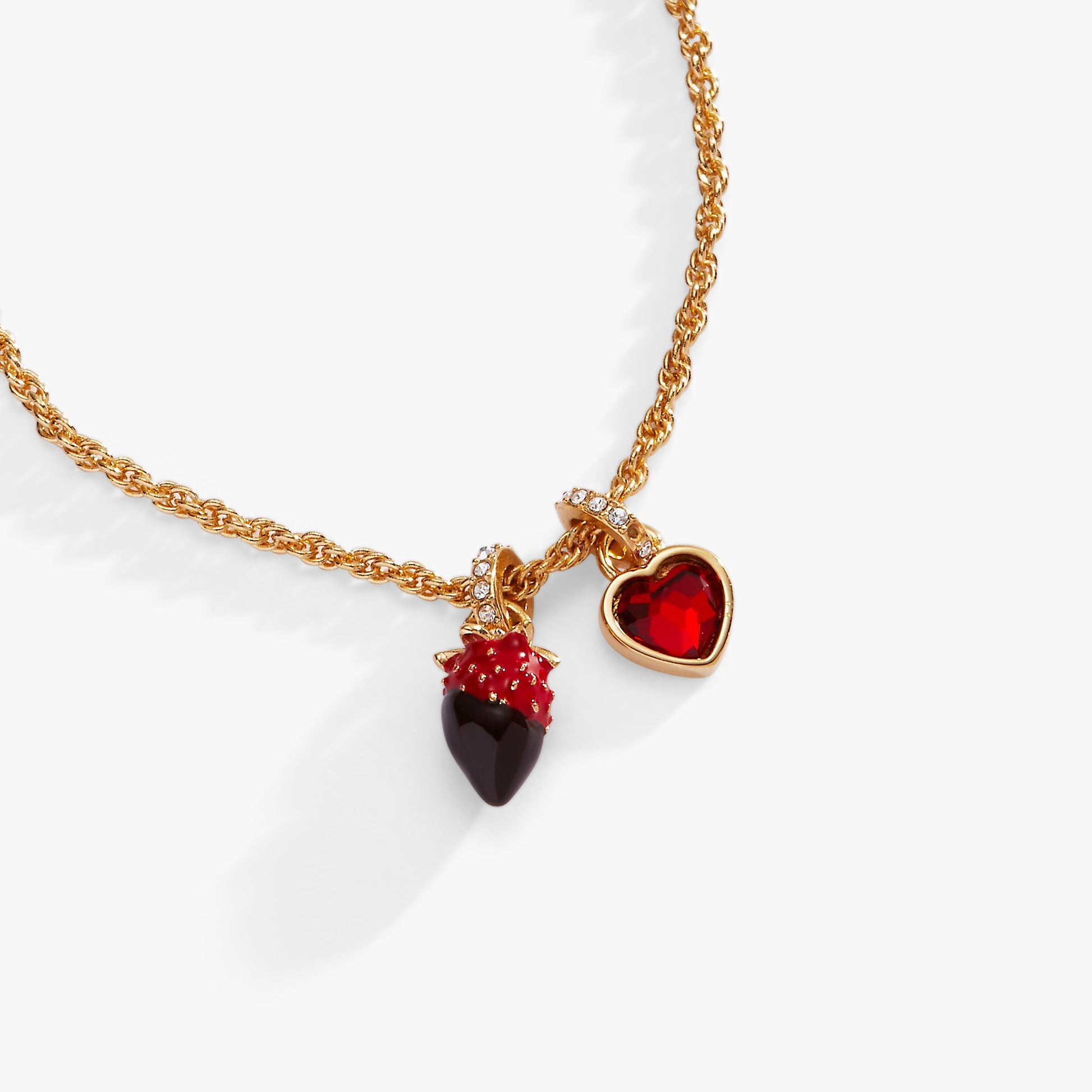 Chocolate-Covered Strawberry Duo Charm Pendant Necklace ALEX AND ANI