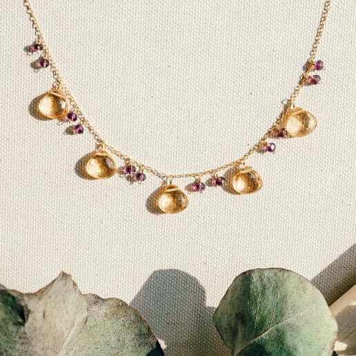 Citrine Sparkler NecklaceA lovely string of sparkling gems.- Citrine and amethyst gemstones- 16-18" long. Necklace has a 2" extender- Spring ring clasp- 14k gold plated .925 fine Italian steNecklacesPARKEN JEWELRYVettedArcCitrine Sparkler Necklace