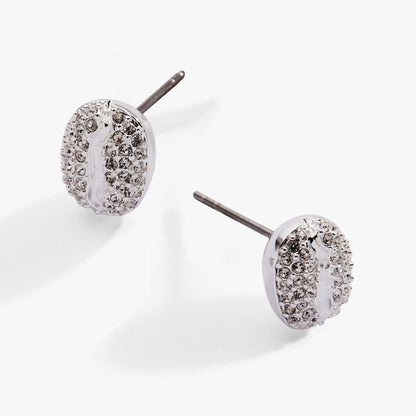 Coffee Bean Pave Crystal Stud Earrings ALEX AND ANI