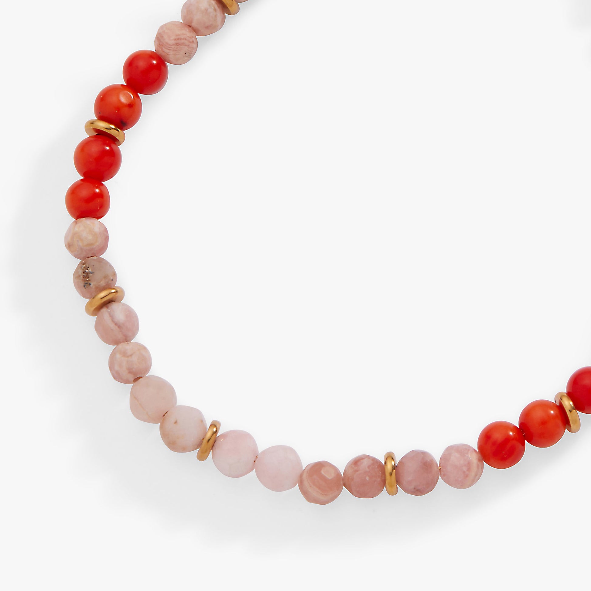 Coral Ombre Semi-Precious Beaded Anklet ALEX AND ANI