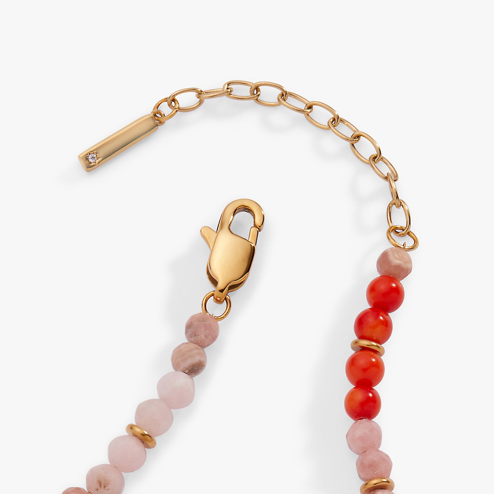 Coral Ombre Semi-Precious Beaded Anklet ALEX AND ANI