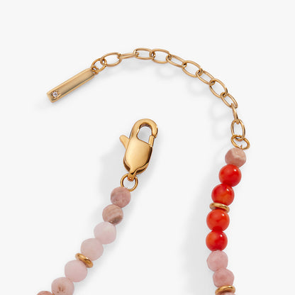 Coral Ombre Semi-Precious Beaded Anklet ALEX AND ANI