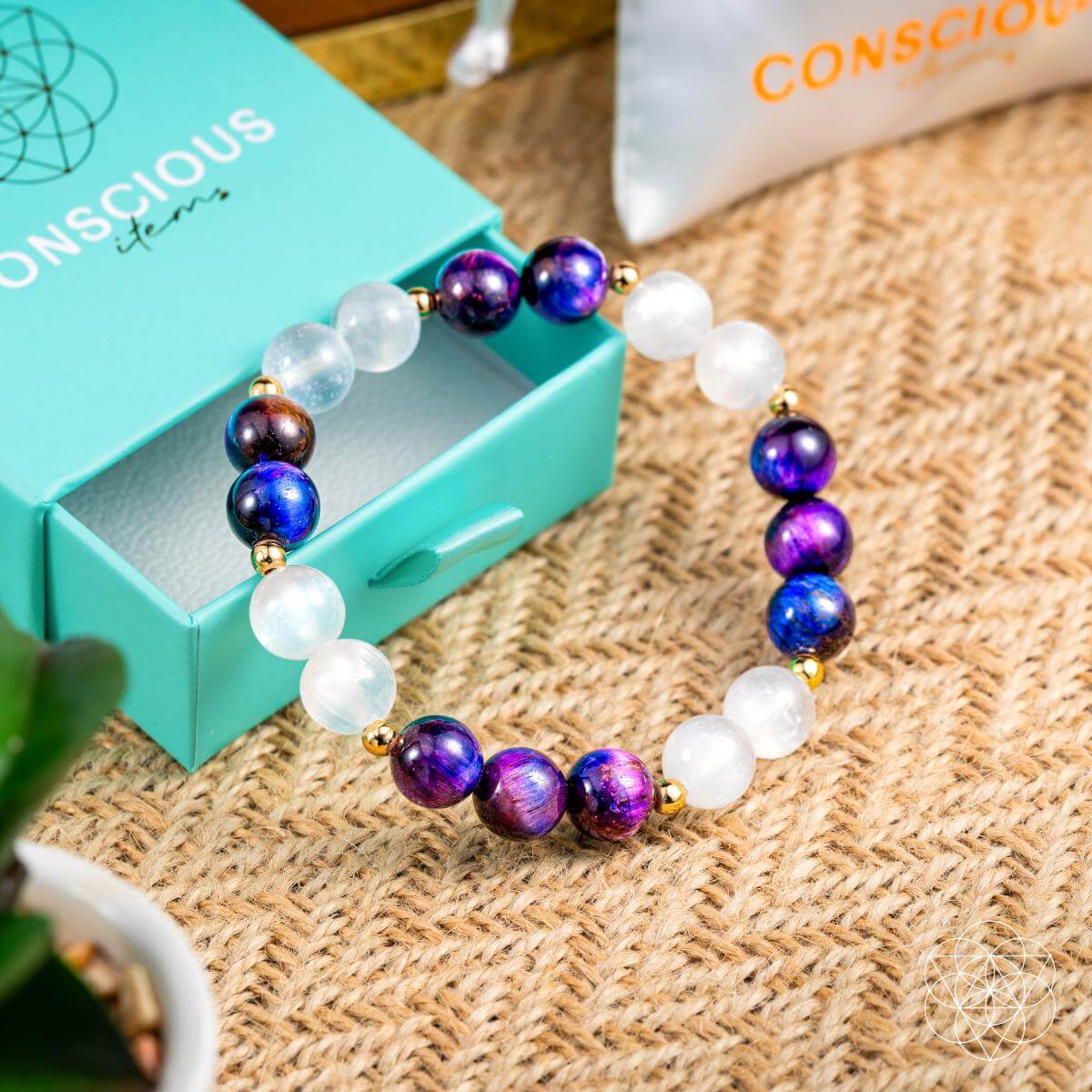 Cosmic Energy Amplifier - Galaxy Tiger’s Eye Bracelet Conscious Items