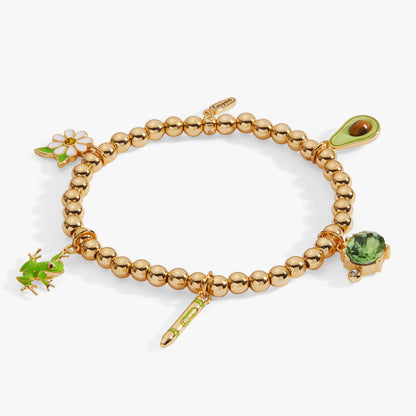 Crayola Fan Favorites Forest Green Charm Stretch Bracelet ALEX AND ANI