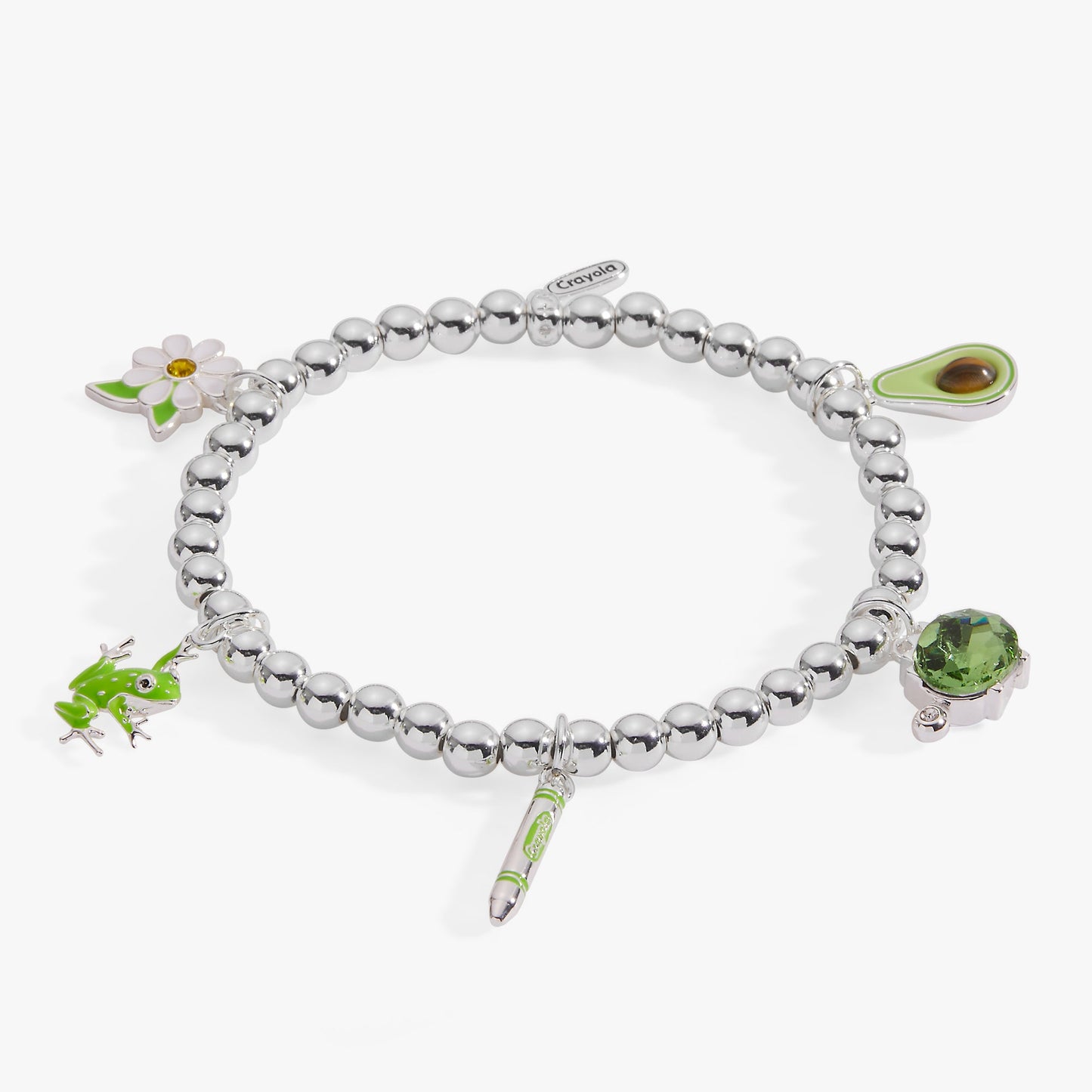 Crayola Fan Favorites Forest Green Charm Stretch Bracelet ALEX AND ANI