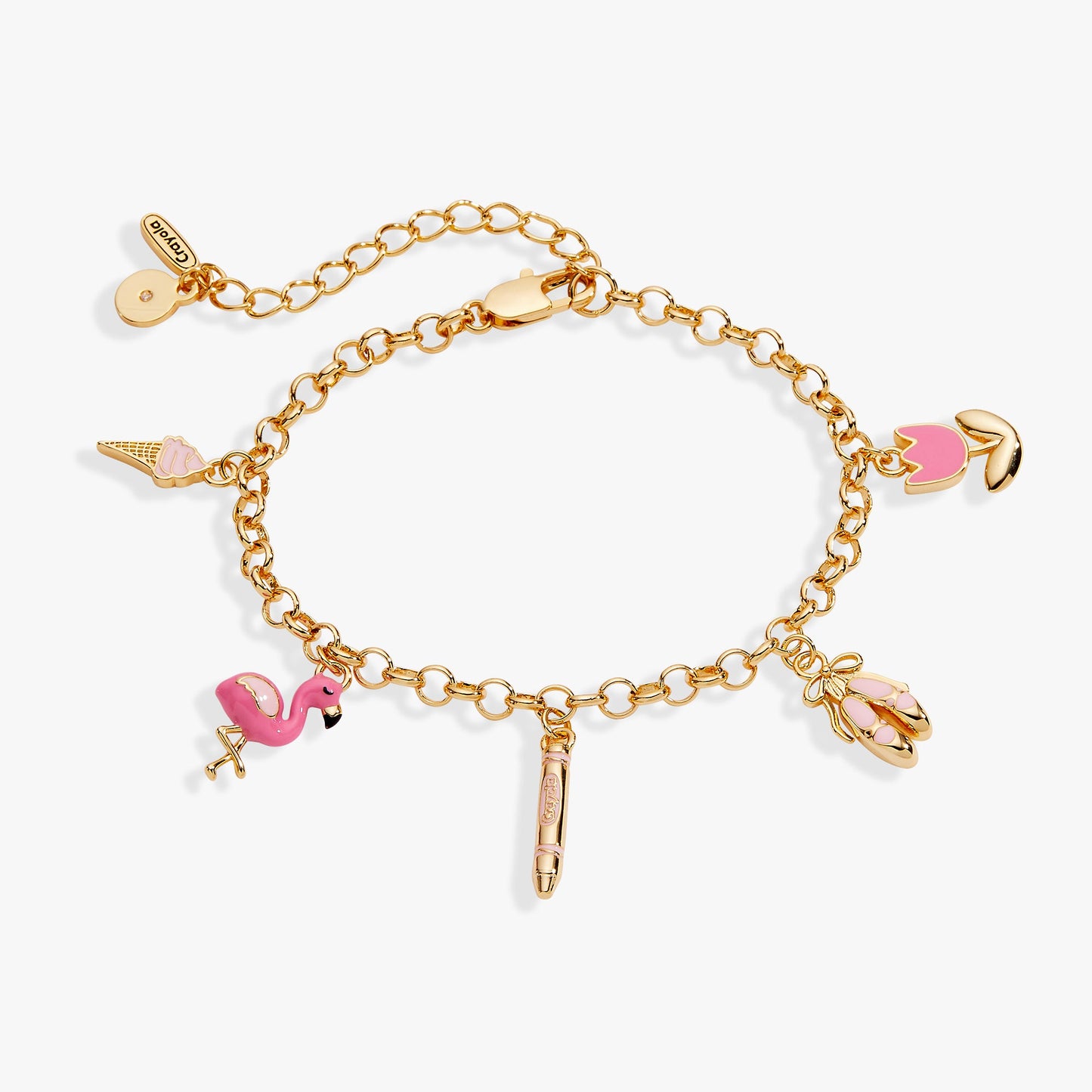 Crayola Fan Favorites Tickle Me Pink Charm Bracelet ALEX AND ANI