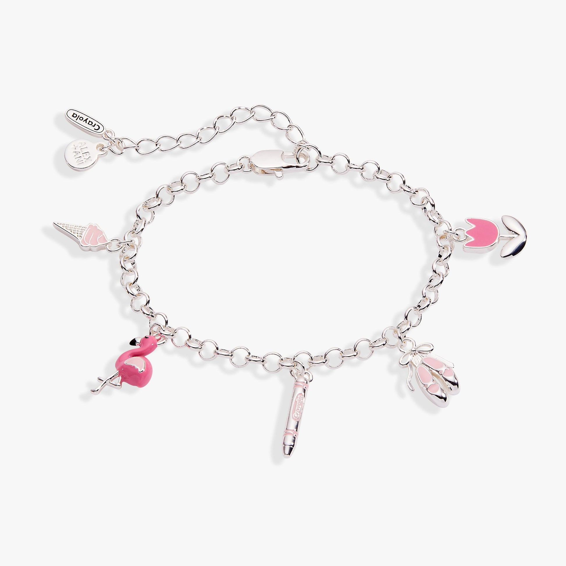 Crayola Fan Favorites Tickle Me Pink Charm Bracelet ALEX AND ANI