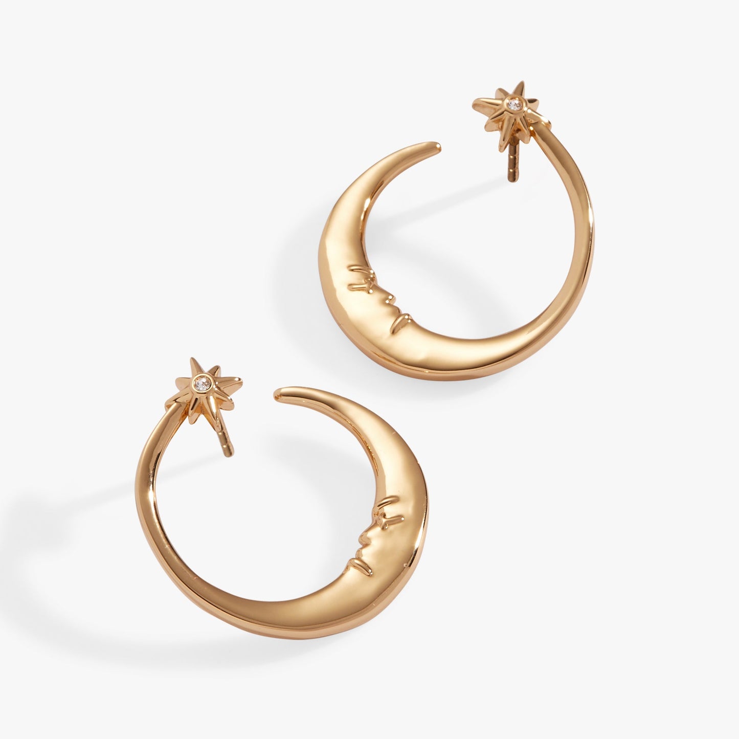 Crescent Moon Hoop Earrings ALEX AND ANI