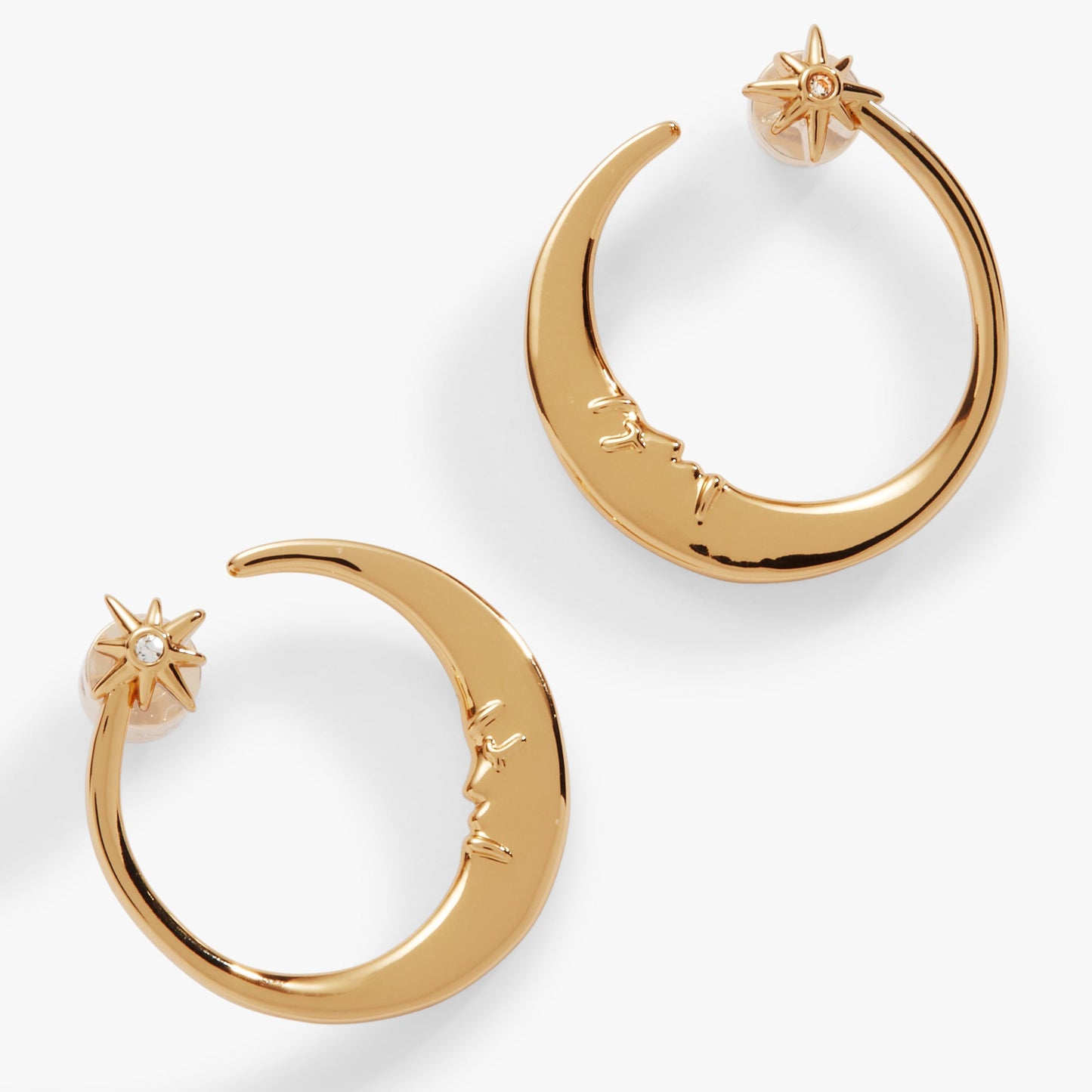 Crescent Moon Hoop Earrings ALEX AND ANI
