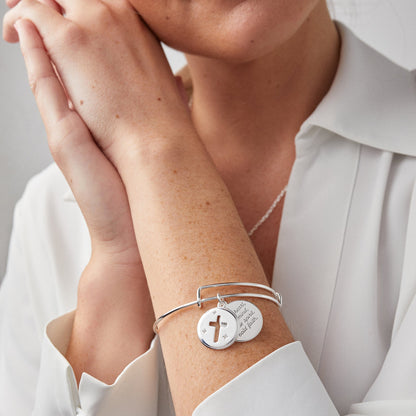 Hidden Message Cross Affirmation Bangle ALEX AND ANI