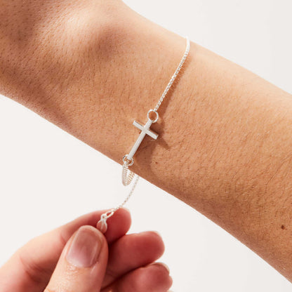 Pull Chain Cross Bracelet ALEX AND ANI