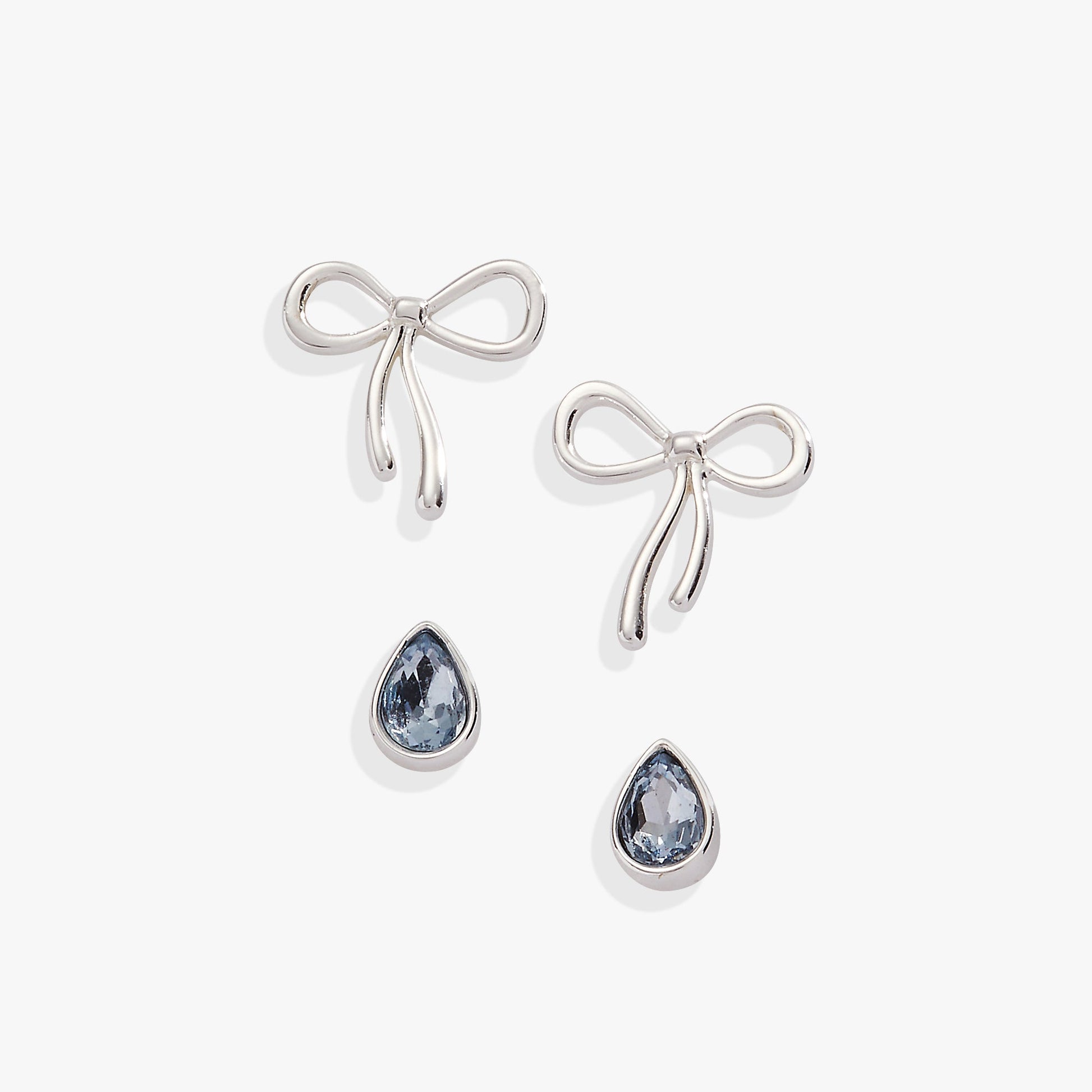 Bow & Teardrop Stud Earring Set ALEX AND ANI
