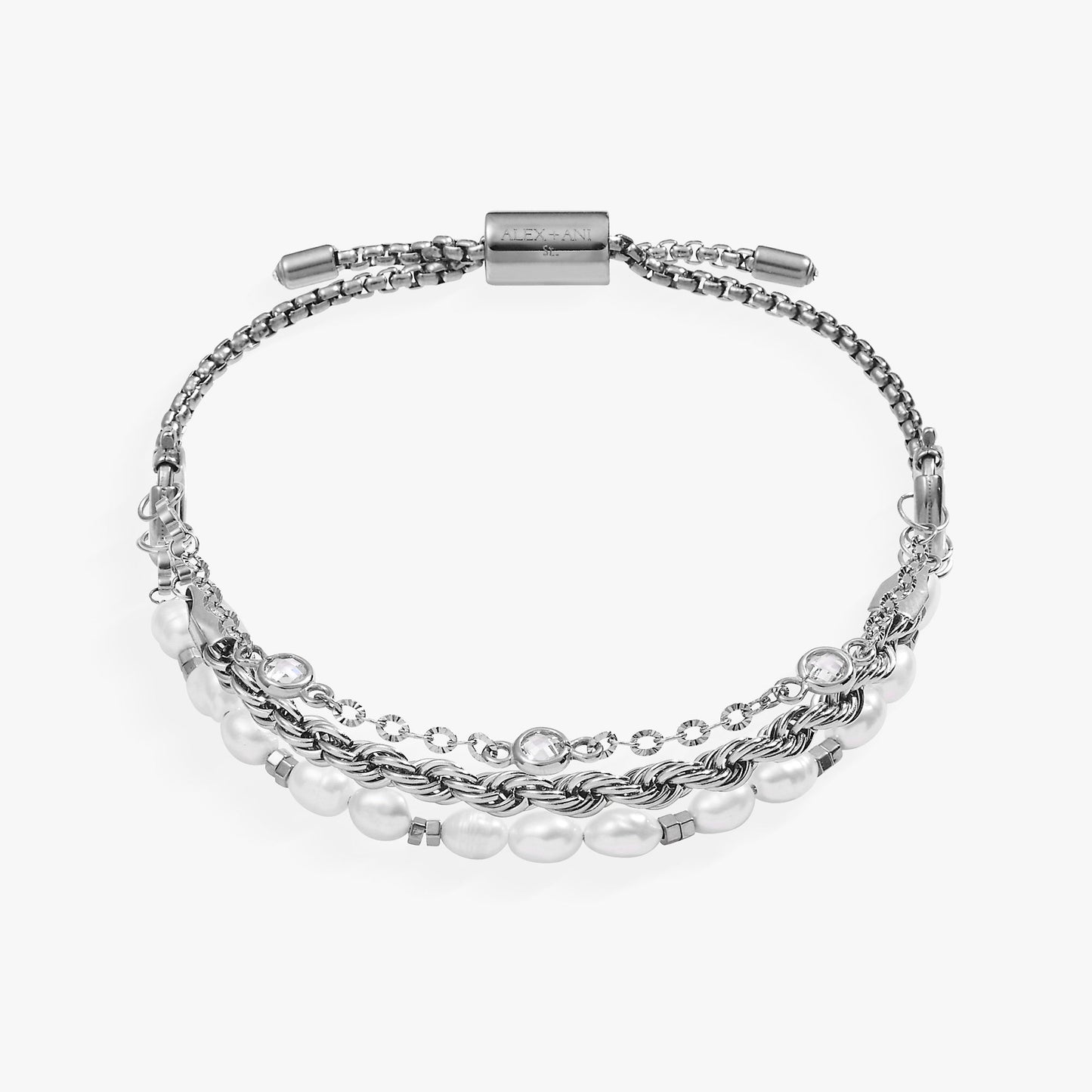 Crystal + Pearl Stranded™ Bracelet Set ALEX AND ANI