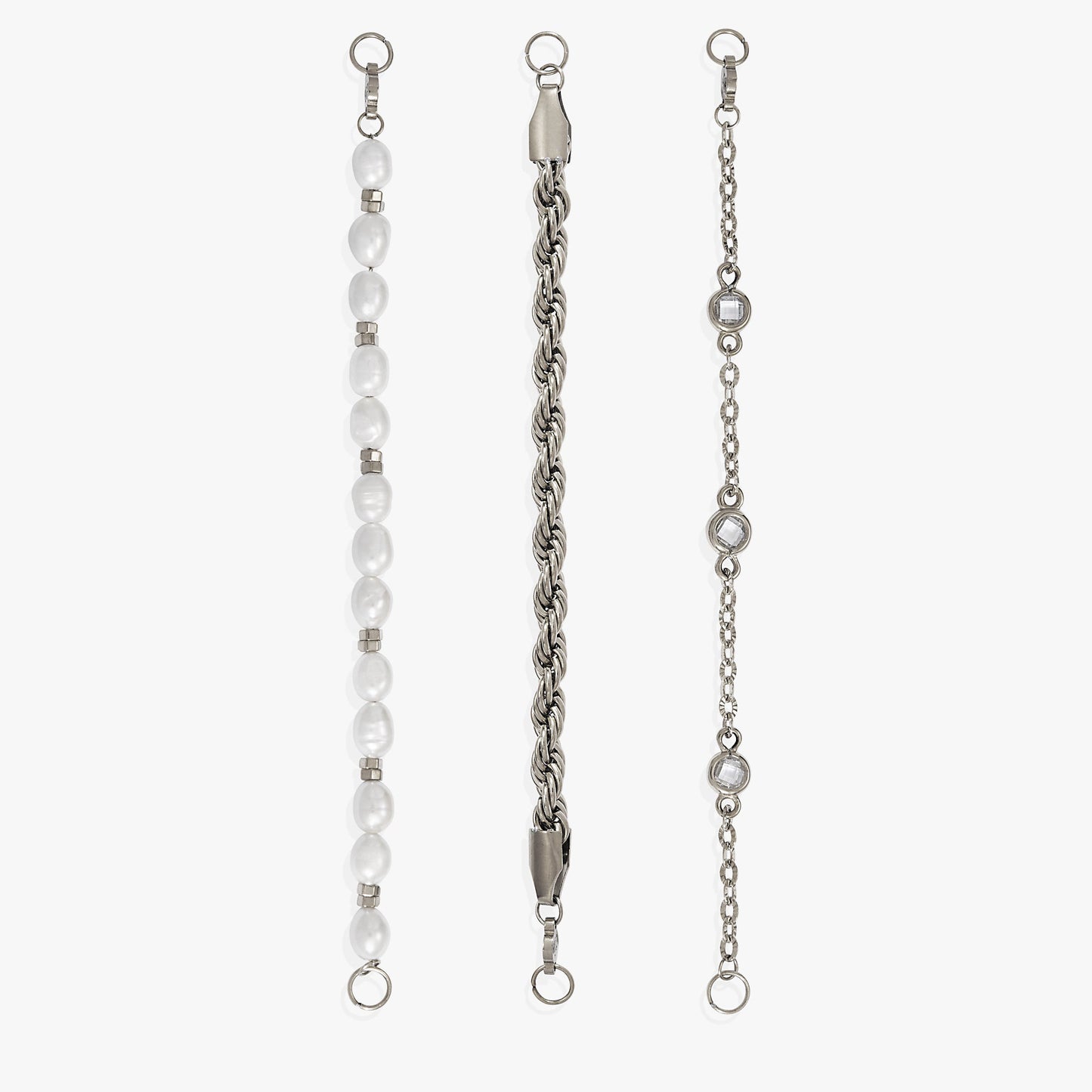 Crystal + Pearl Stranded™ Bracelet Set ALEX AND ANI