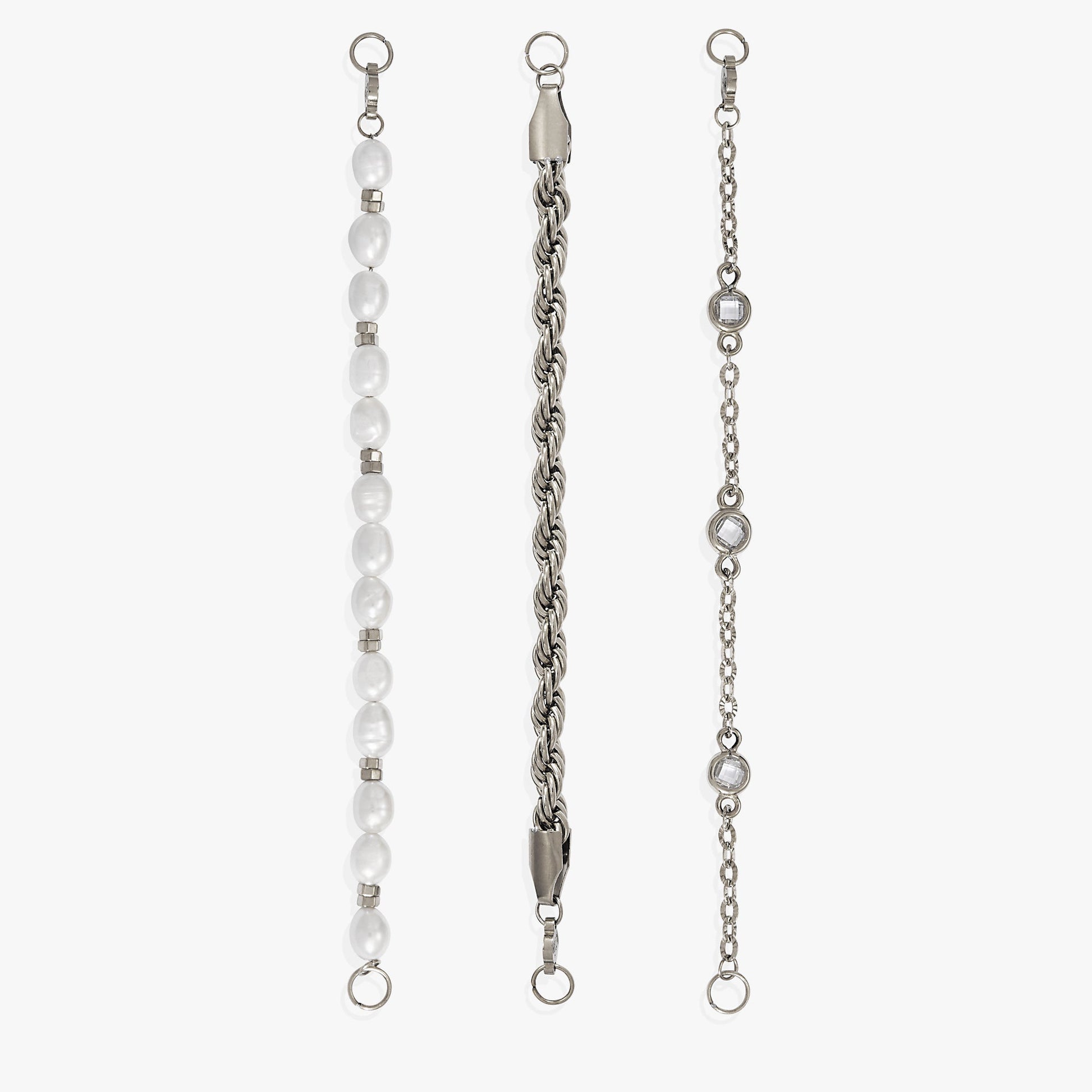 Crystal + Pearl Stranded™ Bracelet Set ALEX AND ANI