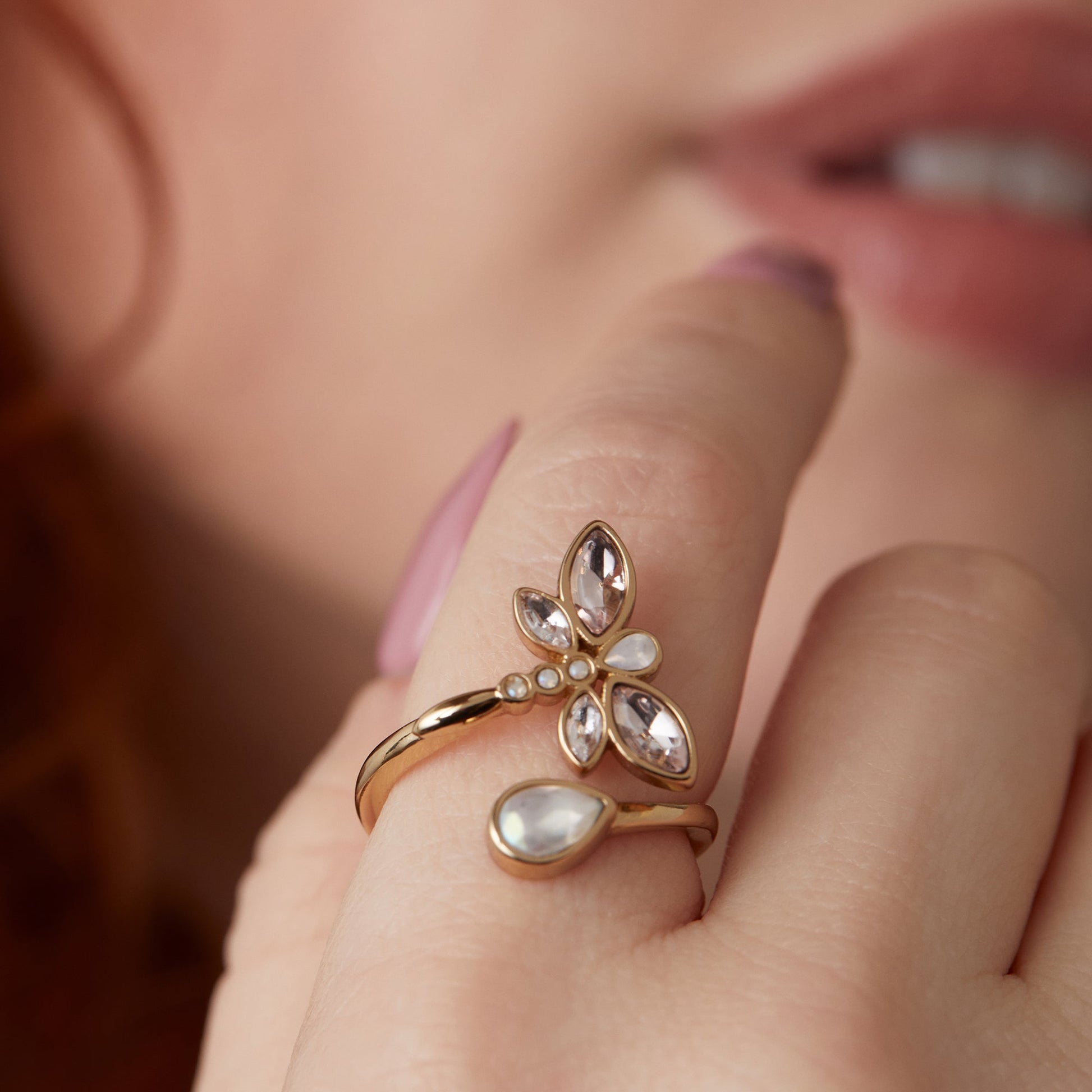 Crystal Dragonfly Ring ALEX AND ANI