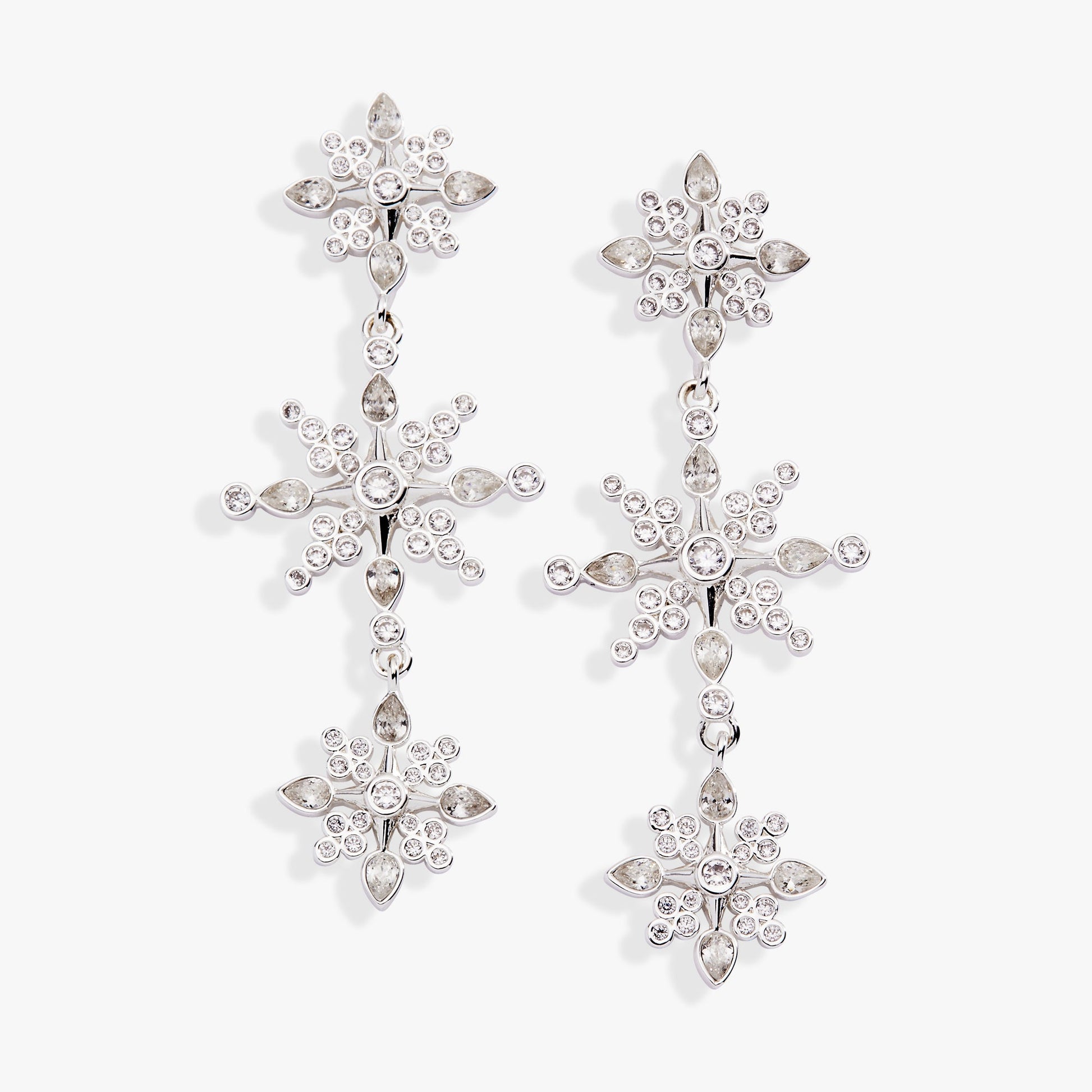 Crystal Snowflake Linear Earrings ALEX AND ANI