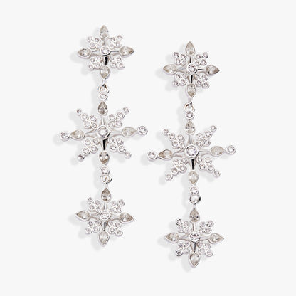 Crystal Snowflake Linear Earrings ALEX AND ANI