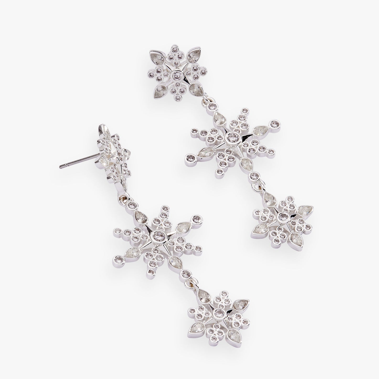 Crystal Snowflake Linear Earrings ALEX AND ANI