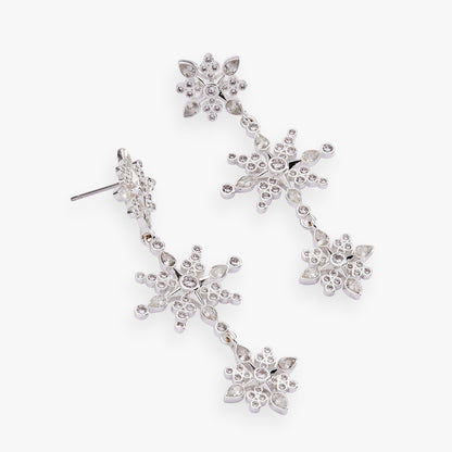 Crystal Snowflake Linear Earrings ALEX AND ANI