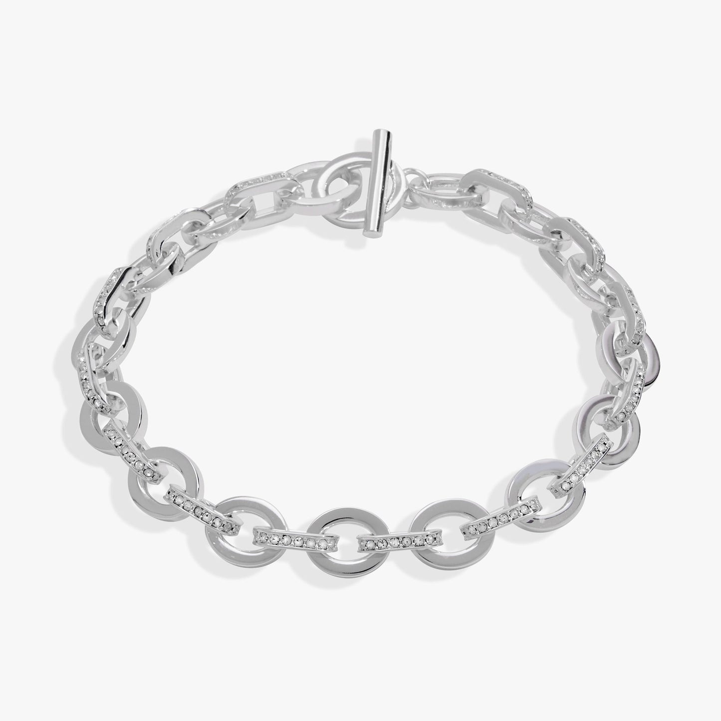 Delicate Oval Link Crystal Chain Toggle Bracelet ALEX AND ANI