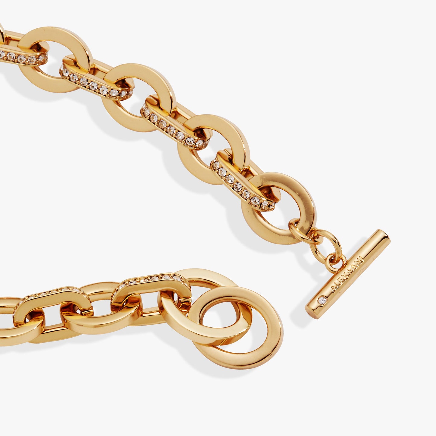 Delicate Oval Link Crystal Chain Toggle Bracelet ALEX AND ANI