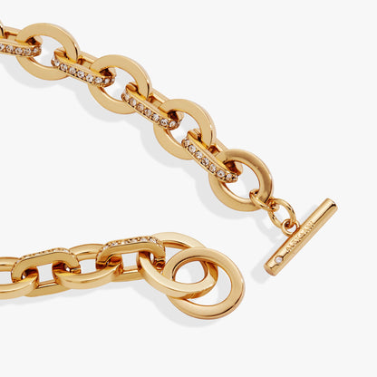 Delicate Oval Link Crystal Chain Toggle Bracelet ALEX AND ANI
