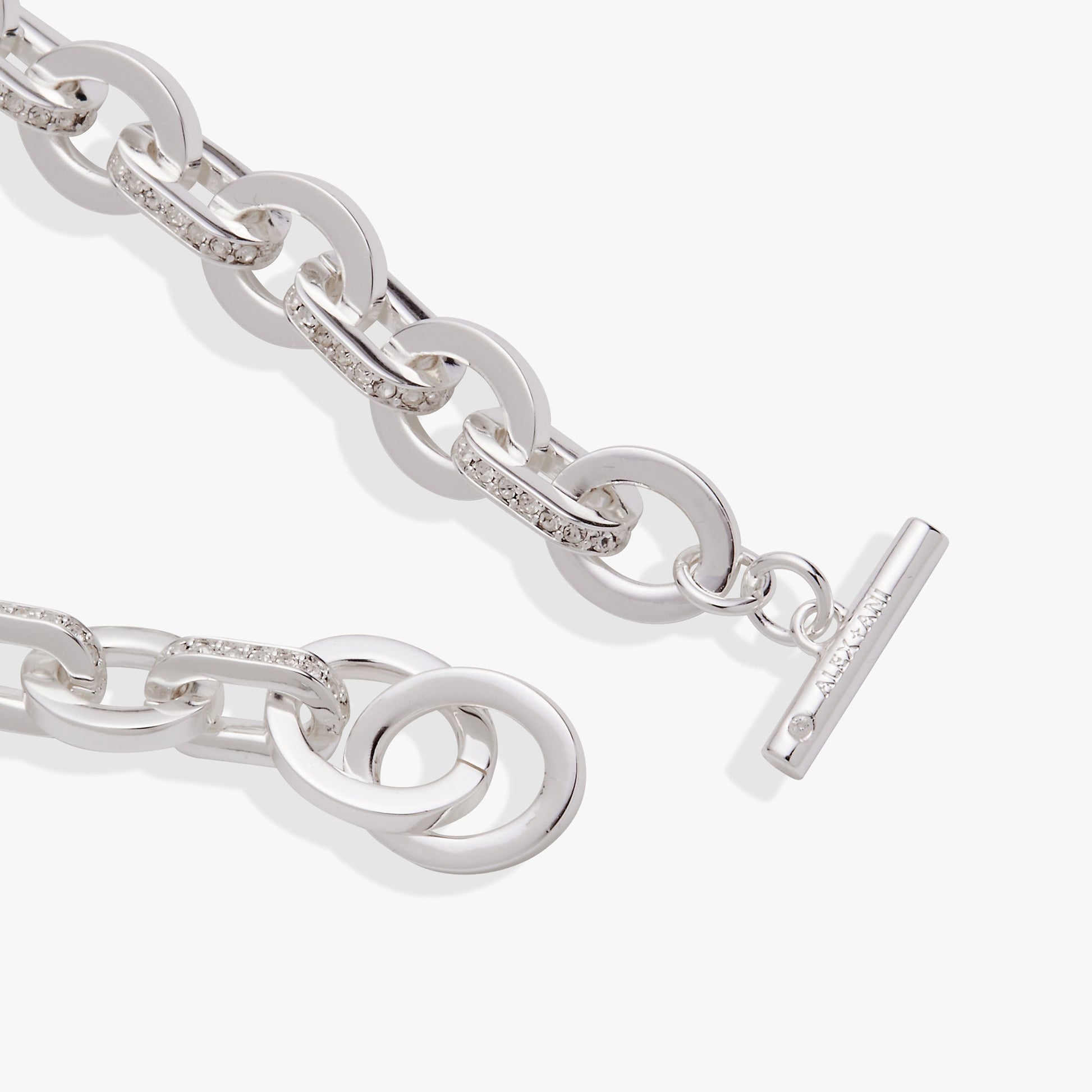 Delicate Oval Link Crystal Chain Toggle Bracelet ALEX AND ANI