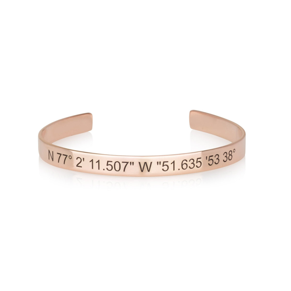 Custom Coordinates Cuff Bracelet