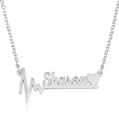 Custom Heartbeat Name Necklace